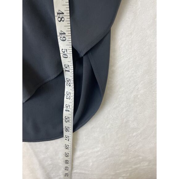 Shona Joy Revolve Core Knot Dress Size 4 Gray Draped Halter Tulip Hem Runs Small - Picture 8 of 16